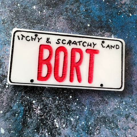 Bort Acrylic Brooch