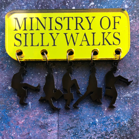 Ministry of Silly Walks Dangly Acrylic Brooch