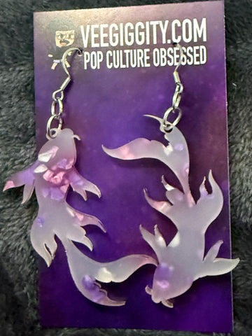 Koi fish acrylic earrings
