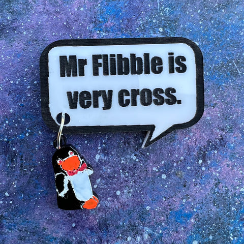 Very Cross Acrylic Quote Brooch Pin