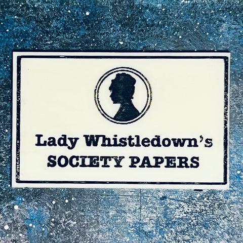 Society paper acrylic brooch