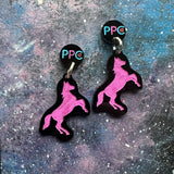 PPC acrylic brooches and earrings