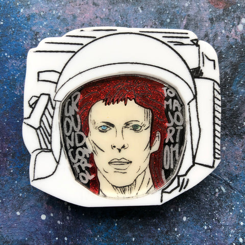 Space Oddity Acrylic Brooch