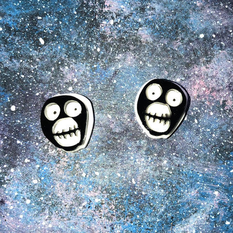 Time and Space acrylic earring studs