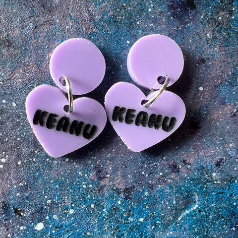 Keanu SweetHeart Acrylic stud Earrings