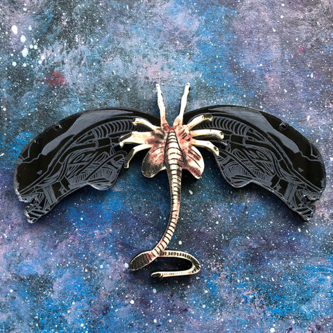 PREORDER Giger Butterfly Acrylic necklace BooGiggity Day 10