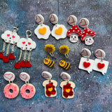 Donut Acrylic Earrings Love Day