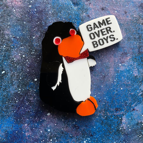 Mr Flibble Acrylic brooch Red Dwarf Rimmer Game Over Boys