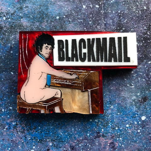 BlackMail Acrylic Brooch Monty Python
