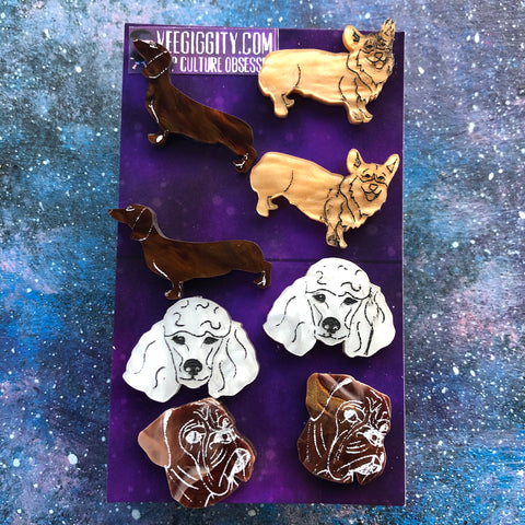 Dogs Dogs Dogs Acrylic Earring Set