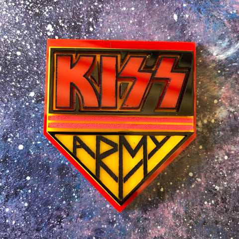 KISS Acrylic Brooch