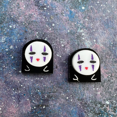 No Face acrylic studs