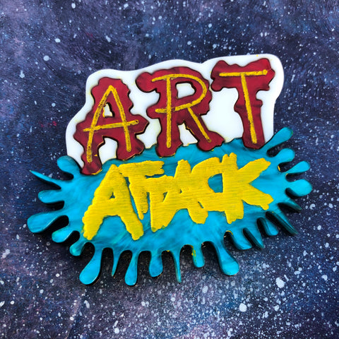 Art Attack Acrylic brooch
