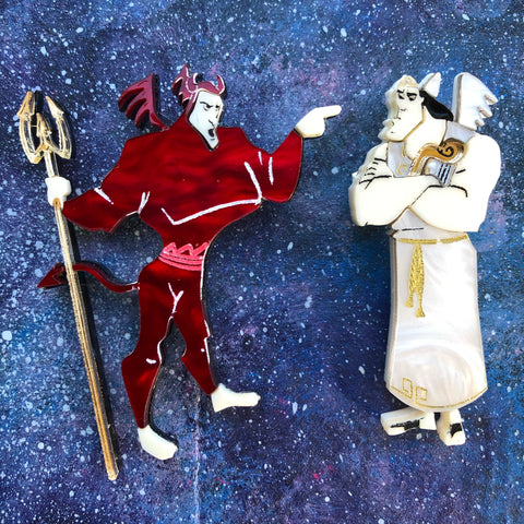 Kronk Angel and Devil Acrylic Brooch Set