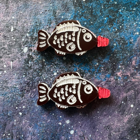 Soy Fish Acrylic Stud Earrings