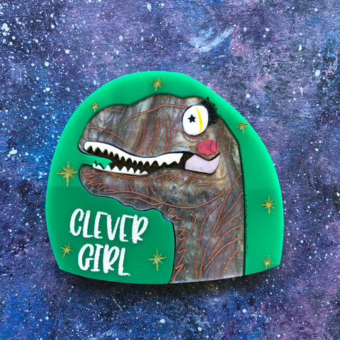 Clever girl Acrylic Brooch