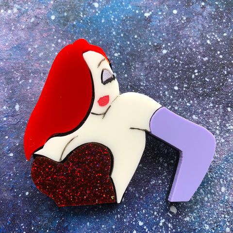 Jessica Rabbit Acrylic Brooch Glitter Who Framed Roger Rabbit?